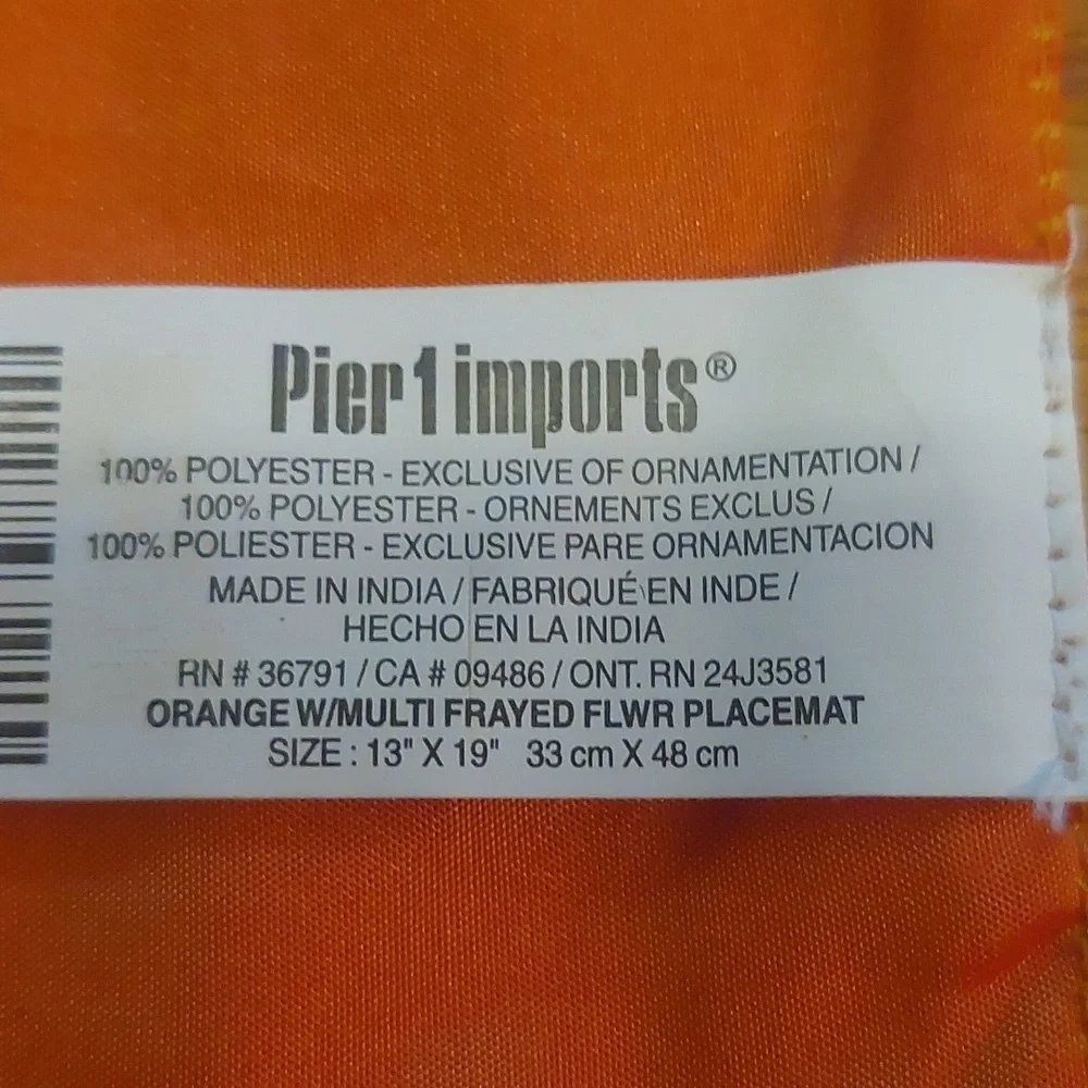 Pier 1 Placemat and Napkins